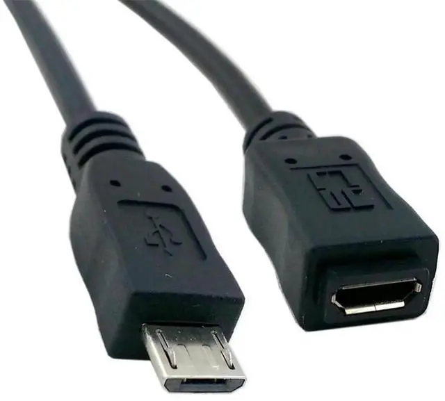 Main image of AJMRTC 50cm Full Pin Connected Micro USB 2.0 5Pin Male to Female Extension Cable, CompletePin MicroUSB Cord for Android Phone Tablet, MHL OTG Data Power Signal Extension