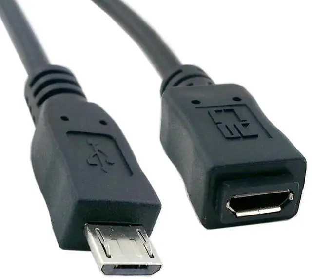 Alt view image 3 of 7 - AJMRTC 50cm Full Pin Connected Micro USB 2.0 5Pin Male to Female Extension Cable, CompletePin MicroUSB Cord for Android Phone Tablet, MHL OTG Data Power Signal Extension