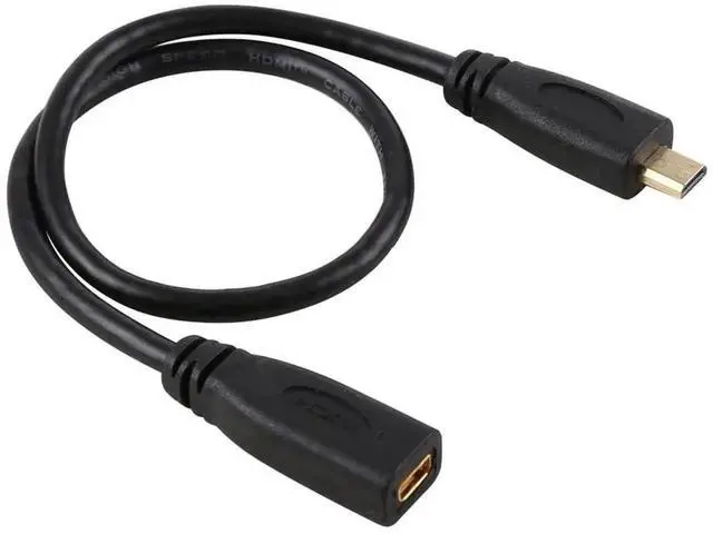 Alt view image 5 of 7 - AJMRTC 30cm HDMI 1.4 Micro HDMI TypeD Male to Micro HDMI TypeD Female Extension Cable, MicroHDMI M/F Short Cord for Digital Camera, Camcorder, Tablet, HDTV AudioVideo Port Extension