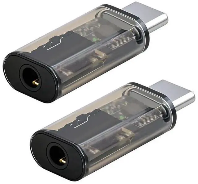 Main image of AJMRTC 2Pcs USBC to 3.5mm Audio AUX & MIC Sound Card Adapter, 16Bit 48KHz USB TypeC External Stereo Sound Card, DualFunction Headphone Microphone Jack Dongle for Laptop Tablet Smartphone