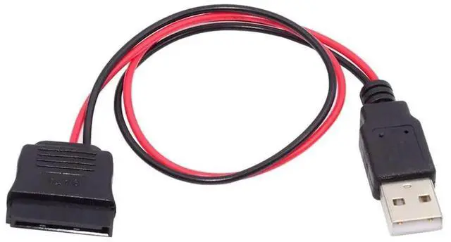 Alt view image 5 of 7 - AJMRTC DC 5V Single USB to SATA 15Pin Power Cable, Max 2A USB Power Supply Cord for 2.5 Inch SATA HDD SSD Hard Disk Drive, USBA to SATA 15Pin Power Adapter Cable for 2.5" SATA Drives