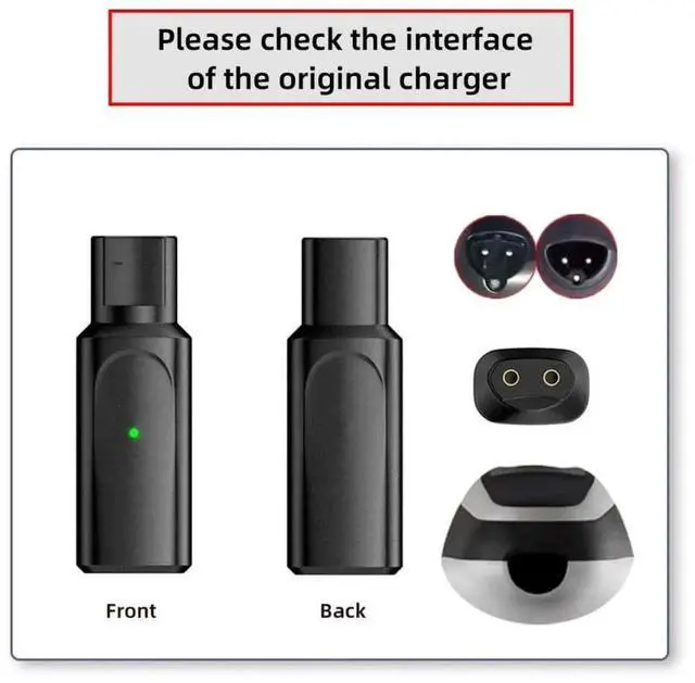 Alt view image 2 of 7 - AJMRTC 2Pack USBC Female to 2Pin Power Charge Adapter, DC 5V12V Voltage StepUp Charging Converter Replacement for Braun Series Electric Shaver Razor Trimmer Portable Travel Charging Dongle