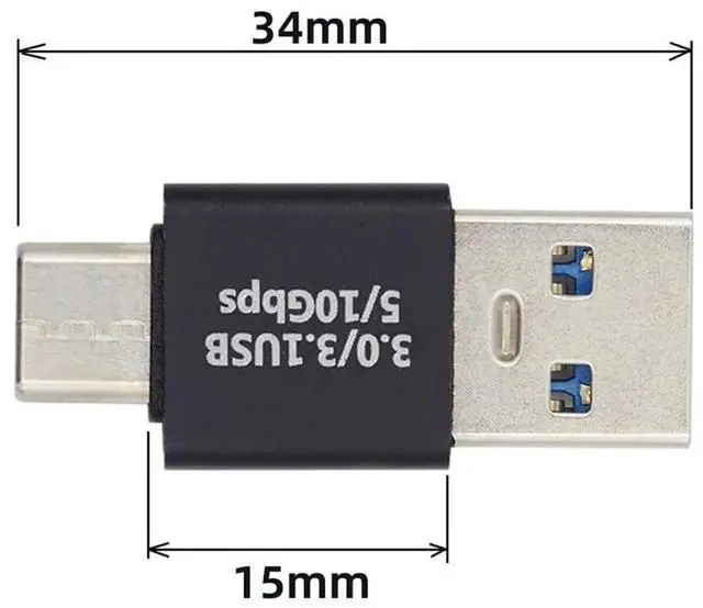 Alt view image 6 of 7 - AJMRTC 10Gbps USB 3.1 Gen2 TypeA Male to USBC Male Adapter, SuperSpeed USBA to TypeC Male Converter for Data Sync and Charging, MaletoMale USB Adapter for Laptop, Tablet and USBC Smartphones