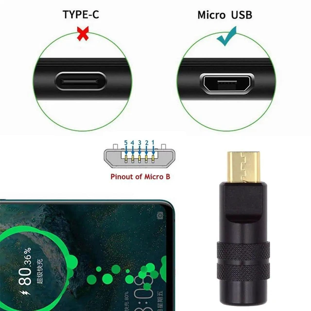 Alt view image 3 of 7 - AJMRTC Micro USB 2.0 5Pin Male SolderType Plug Connector, Black Aluminum Alloy Shell DIY Custom MicroB Plug for 4.0mm6.0mm OD Cable, for USB Cable Assembly Repair, OEM and Electronic DIY Projects