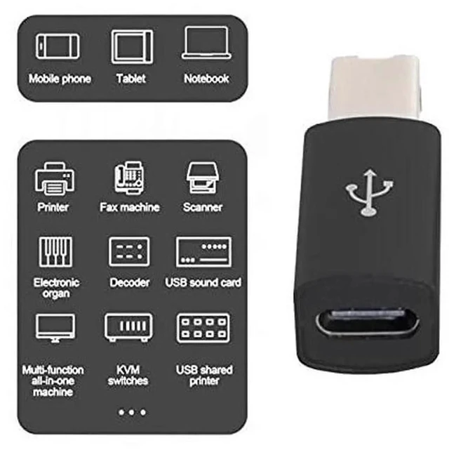 Alt view image 2 of 7 - AJMRTC 2Pack USBC to MIDI Adapter Converter, TypeC to USBB MIDI OTG Connector for Electronic Musical Instruments, MIDI Keyboard, Synthesizer, Compatible with TypeC Phone, Tablet and Laptops