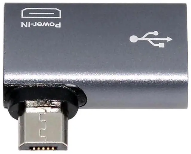 Main image of AJMRTC 90 Degree Right Angle Micro USB 2.0 OTG Host Adapter, Micro USB Male to USBA Female with Micro USB Power Port for Android Phones, Tablets, Streaming Sticks, Flash Drives, Keyboards, Mice