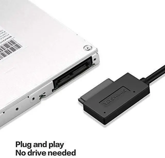 Alt view image 4 of 7 - AJMRTC USB 3.0 to 7+6 13Pin Slimline SATA Adapter Cable, 5Gbps Converter Cord for Laptop Slim CD DVD ROM Optical Drive, PlugandPlay External ODD Connection