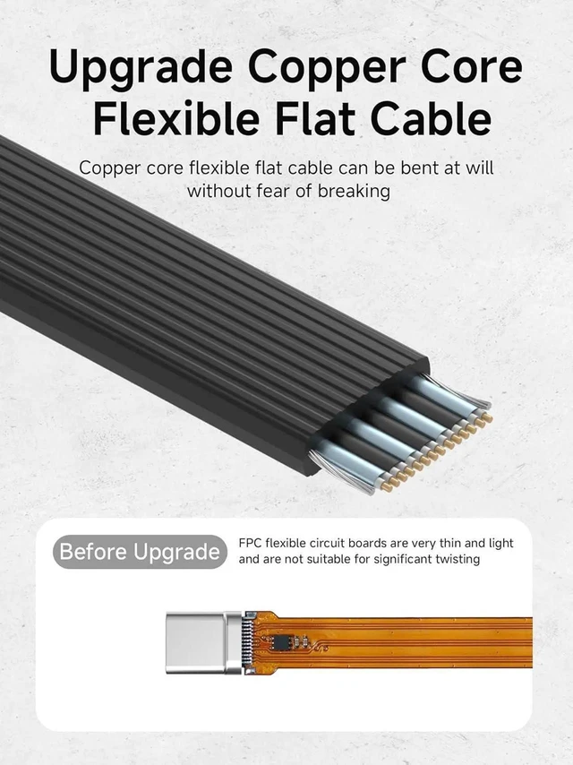 Alt view image 6 of 7 - AJMRTC USB4 V2.0 USBC Cable 0.33ft(10cm), 80Gbps Data Transfer, 8K@60Hz Video, 240W PD Fast Charging, Compatible with Thunderbolt 5/4, iPhone 17 16 15 Pro Max, iPad Pro, External NVMe SSD