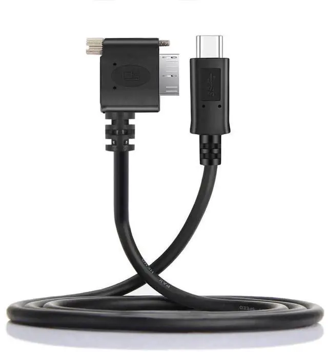 Main image of AJMRTC 5Gbps USBC Host to Micro USB3.0 Screw Mount 90 Degree Right Angle Adapter, Industrial Grade, Stable Data Transfer for Industrial Camera, Storage Device, Surveillance Equipment