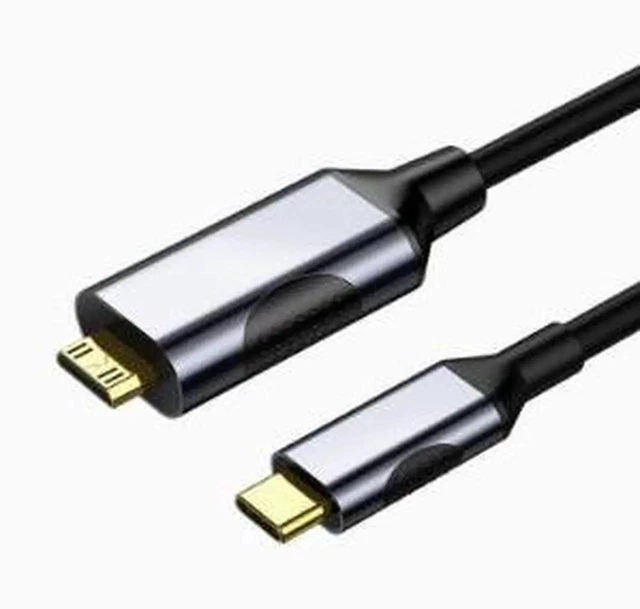 Main image of AJMRTC 1.8M USBC to Mini HDMI Cable, 4K@60Hz UHD Video Display Cord, TypeC Thunderbolt 3 Compatible, UniDirectional Video Transfer for Laptop, Digital Camera, Portable Monitor