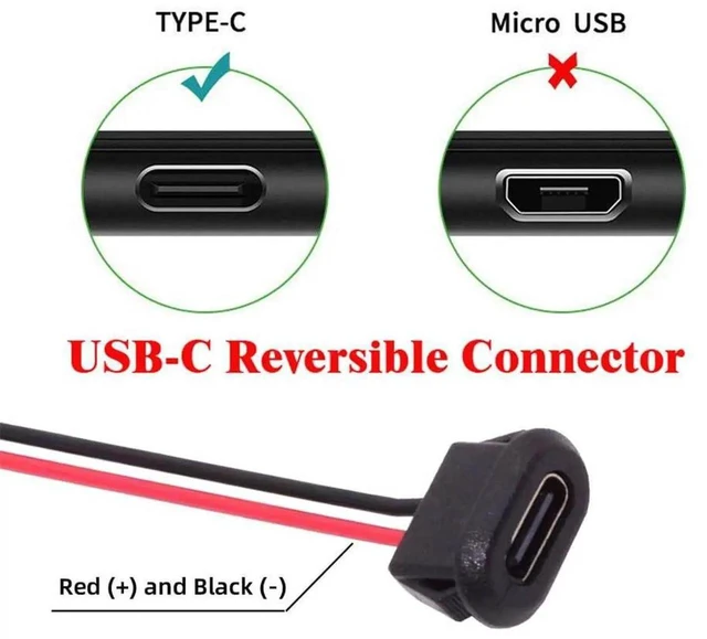 Alt view image 4 of 7 - AJMRTC 5Pcs/Set TypeC Female Socket to 2Pin Header Cable, 2.0mm Pitch LatchMount DIY Wire Harness, DC 5V Power Supply Cable for Electronic Project, OEM Customizable Assembly Replacement Wires