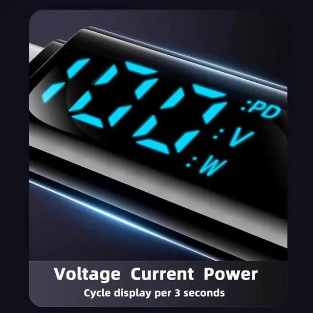 Alt view image 5 of 7 - AJMRTC USBC to DC 5.5x1.7mm Smart LED Display PD Power Adapter, Max 100W 20V 5A Output, 65W Compatible, PD Trigger Converter for DCBarrel Port Laptops, RealTime VoltageCurrentPower Monitoring 2 Pack