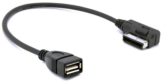 Alt view image 4 of 7 - AJMRTC MediaIn AMI MDI USB AUX Flash Drive Adapter Cable, Car Audio Interface Cord Compatible with VW Audi 2014 A4 A6 Q5 Q7, Support USB Flash Drive Music Playback & AUX Audio Input for Vehicle Stere