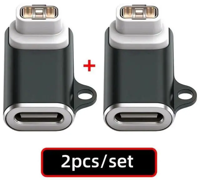 Alt view image 7 of 7 - AJMRTC 2Pack Gray USBC Female to 3Pin Smart Watch Charging Adapter, Portable TypeC Charger Connector Compatible with Gaochi Pace Pro Watch, Compact Replacement Charging Converter for Travel Daily