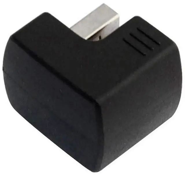 Alt view image 3 of 6 - AJMRTC Down Angled USB 2.0 Adapter, USBA Male to Female Extension Connector, 90° 180° 360 Degree Rotatable Swivel Black USB Converter, SpaceSaving Adapter for PC, Laptop, USB Flash Drives and Periph