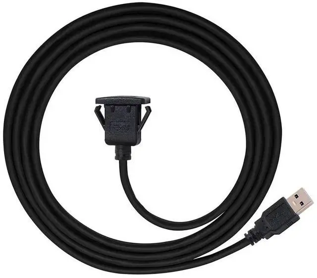Alt view image 7 of 7 - AJMRTC 1M Waterproof USB 3.0 Extension Cable, LatchLock Panel Mount Single USBA Female Car AUX Cord, HighSpeed Flush Mount Cable for Vehicle Dashboard, Marine Boat, Motorcycle Interior Panel Instal