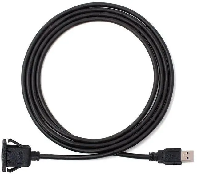 Alt view image 4 of 7 - AJMRTC 1M Waterproof USB 3.0 Extension Cable, LatchLock Panel Mount Single USBA Female Car AUX Cord, HighSpeed Flush Mount Cable for Vehicle Dashboard, Marine Boat, Motorcycle Interior Panel Instal