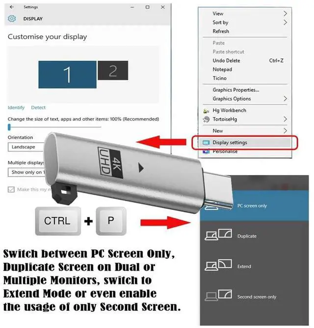 Alt view image 3 of 7 - AJMRTC USBC Virtual Display Adapter, USB4 USB5 TypeC DDC EDID Dummy Plug, Headless Ghost Display Emulator 4K@60Hz, Supports Remote Desktop, GPU Acceleration, Compatible with Thunderbolt 3/4/5, Alumi