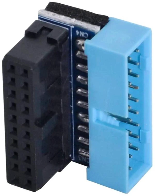 Alt view image 5 of 7 - AJMRTC 90 Degree Down Angled USB 3.0 20Pin Male to Female Internal Extension Adapter, Motherboard Mainboard Header Converter for Desktop PC Case DIY Wiring Cable Management Hardware Modification