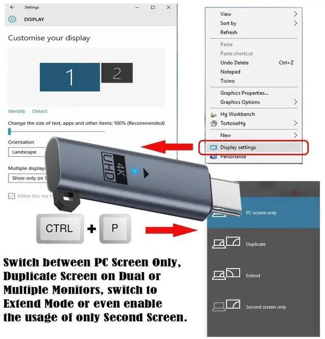 Alt view image 7 of 7 - AJMRTC USBC Virtual Display Adapter, USB5.0 USB4.0 DDC EDID Dummy Plug, Headless Ghost Display Emulator 4K@60Hz, Compatible with Thunderbolt 3/4/5, Blue Color for GPU Virtual Display Simulation