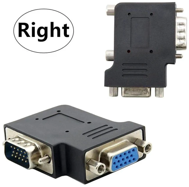 Alt view image 2 of 7 - AJMRTC 90Degree Right Angle HDB15Pin VGA RGB Adapter, ScrewNut Locking Male to Female DSub 15 Extension Connector for Monitors, Displays, Projectors & Desktop Analog Video Connection