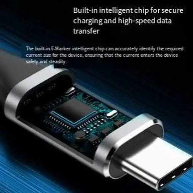Alt view image 2 of 3 - AJMRTC 0.5M USB4 TypeC to TypeC Cable, 240W PD Fast Charging, 40Gbps HighSpeed Data Transfer, 8K@60Hz Video Output with EMarker Chip for Laptops, Smartphones and Tablets