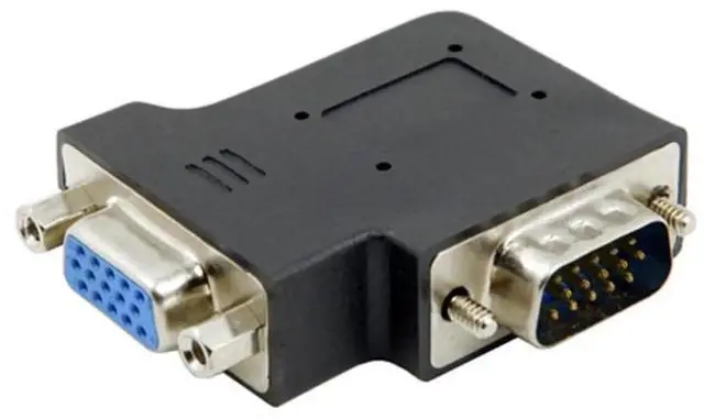 Alt view image 5 of 7 - AJMRTC 90Degree LeftAngle HDB15Pin VGA RGB Adapter, ScrewNut Locking Male to Female DSub 15 Extension Connector for Monitors, Displays, Projectors & Desktop Analog Video Connection