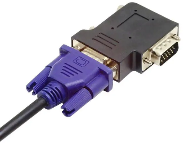 Alt view image 2 of 7 - AJMRTC 90Degree LeftAngle HDB15Pin VGA RGB Adapter, ScrewNut Locking Male to Female DSub 15 Extension Connector for Monitors, Displays, Projectors & Desktop Analog Video Connection