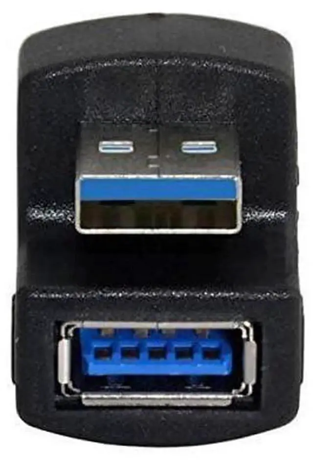Alt view image 7 of 7 - AJMRTC 1 Set Up & Down Angled USB 3.0 Adapter, USBA Male to Female 180Degree Rotatable Extension Connector, 5Gbps HighSpeed Data Transfer for Desktop PC, Laptop and USB Peripherals