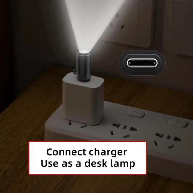 Alt view image 4 of 7 - AJMRTC 2Pack USBC Atmosphere LED Night Lamp, 210 Lumens Portable Mini LED Light for Outdoor Walking Cycling, USBC Powered Emergency Light for Phone Laptop Charger Port Plugin Ambient Lighting
