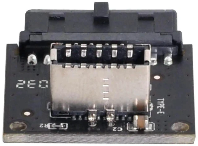 Alt view image 6 of 7 - AJMRTC USB 3.1 TypeE Front Panel Socket to USB 3.0 20Pin Male Motherboard Header Adapter, Internal PCBA Extension Converter for Desktop PC Case FrontPanel USBC DIY Assembly