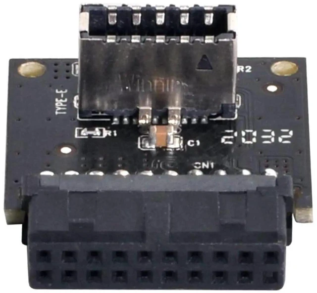 Alt view image 2 of 7 - AJMRTC USB 3.1 TypeE Front Panel Socket to USB 3.0 20Pin Male Motherboard Header Adapter, Internal PCBA Extension Converter for Desktop PC Case FrontPanel USBC DIY Assembly