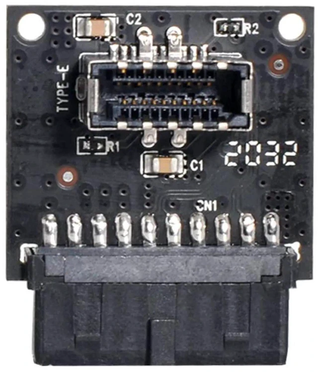 Alt view image 3 of 7 - AJMRTC USB 3.1 TypeE Front Panel Socket to USB 3.0 20Pin Male Motherboard Header Adapter, Internal PCBA Extension Converter for Desktop PC Case FrontPanel USBC DIY Assembly