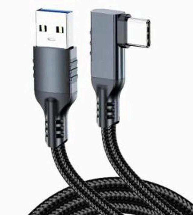 Main image of AJMRTC 5M USB 3.2 USBA to USBC VR Link Cable, 10Gbps HighSpeed Data Transfer 60W Fast Charging, RightAngle TypeC Connector for Quest 2, VR Gaming, Camera and USBC Enabled Devices