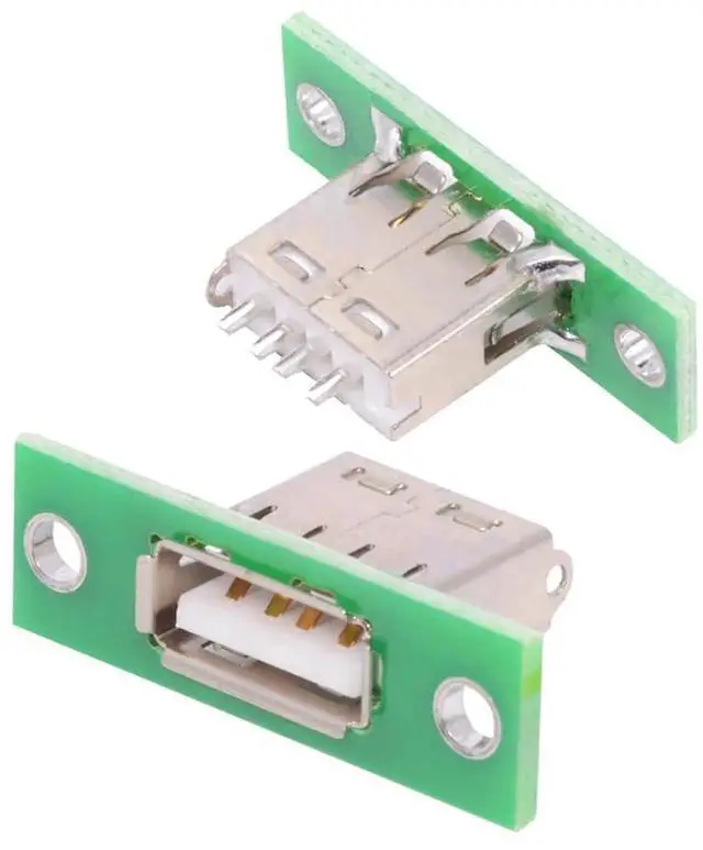 Alt view image 7 of 7 - AJMRTC 5Pcs Set Reversible USB TypeA Female Connector, PanelMount SolderType Socket Jack, DIY OEM Replacement Plug for Electronic Project, Device Repair and Custom Hardware Modification