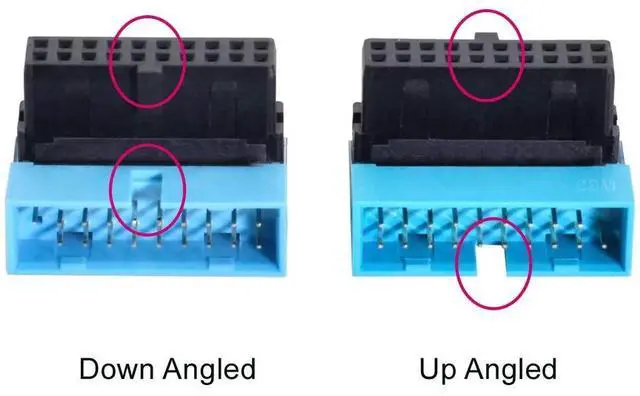 Alt view image 7 of 7 - AJMRTC 90Degree UpAngled USB 3.0 20Pin Male to Female Extension Adapter, Internal PCBA Converter for Desktop Motherboard Mainboard Chassis Internal USB Port Extension DIY Modification
