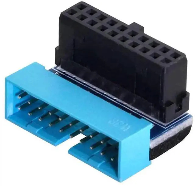 Alt view image 4 of 7 - AJMRTC 90Degree UpAngled USB 3.0 20Pin Male to Female Extension Adapter, Internal PCBA Converter for Desktop Motherboard Mainboard Chassis Internal USB Port Extension DIY Modification