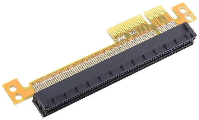 Alt view image 3 of 7 - AJMRTC PCIE 4X to 16X Riser Card Adapter, Male to Female PCIe Express Extender Converter for Desktop Motherboard, GPU Expansion, Server Storage and PC DIY Modification