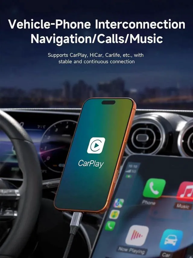 Alt view image 5 of 7 - AJMRTC 6A Fast Charging Braided USB A to USBC Cable 3.3ft, 480Mbps Data Sync PD Charger Cord for Android Auto, CarPlay, iPhone 17 16 15 Pro Max and USBC Devices