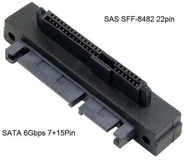 Alt view image 3 of 7 - AJMRTC 90 Degree RightAngled SFF8482 SAS 22Pin to 7Pin +15Pin SATA Adapter, Hard Drive RAID Converter for Server HDD, Storage System and PC Hardware DIY Modification