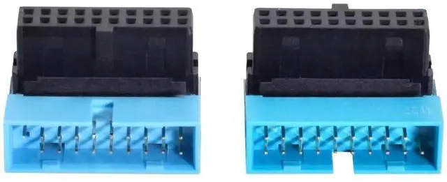 Main image of AJMRTC USB 3.0 20Pin Header Extension Adapter 1Set, 90 Degree Up & Down Angled Male to Female Converter for Desktop Motherboard Internal Chassis PC DIY Hardware Modification