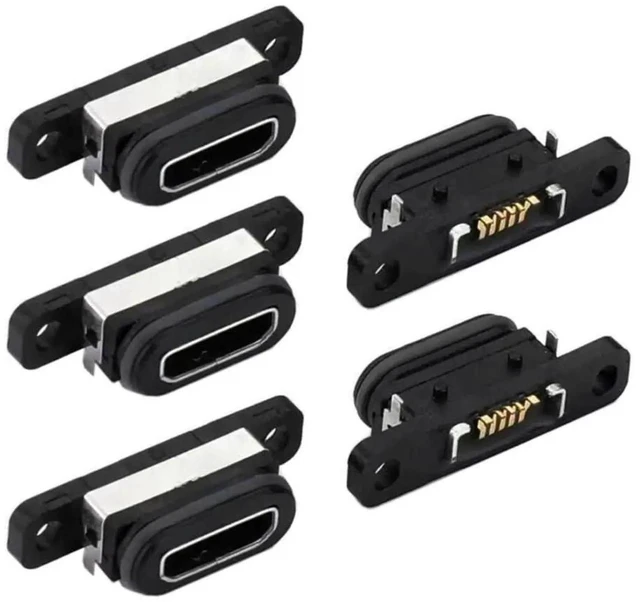 Main image of AJMRTC 5Pcs/Set DIY OEM USB2.0 MicroB Female Receptacle Socket,Waterproof SMT Mounting Connector,480Mbps Data Transfer,Replacement Repair Part for Electronic Project DIY