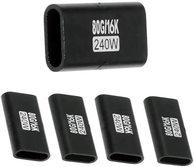 Main image of AJMRTC 5Pcs/Lot USB5.0 Female to Female Extension Adapter,80Gbps Data,240W PD PassThrough Charging,16K 8K 5K Video,Compatible with USB4.0 Thunderbolt 3 4 5 Cable Coupler