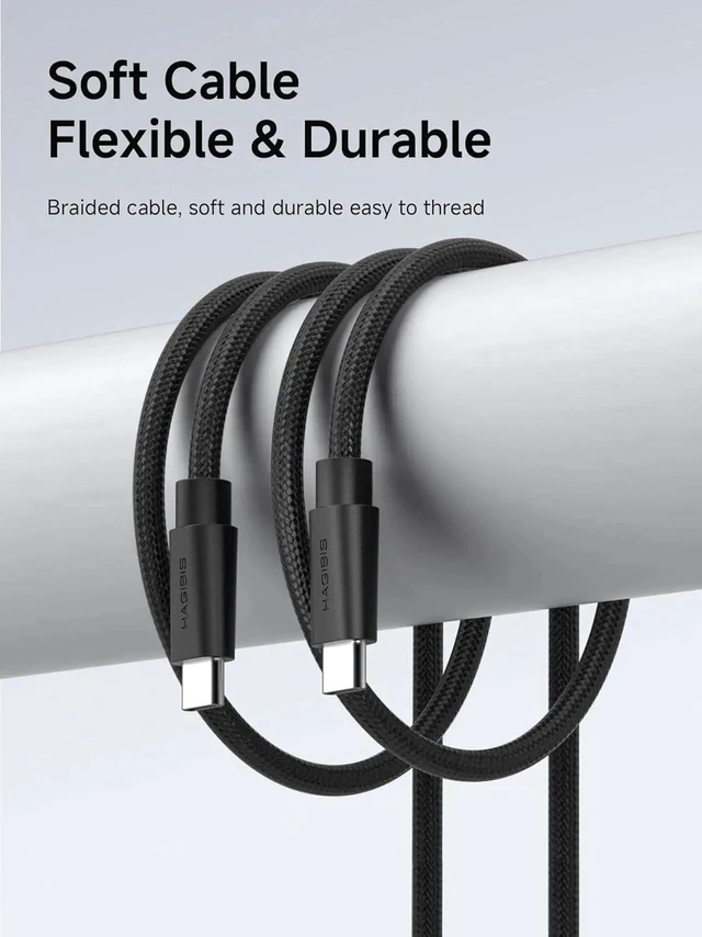 Alt view image 7 of 7 - AJMRTC 0.8FT Wedge Joint Flexible USB4 TypeC Cable,80Gbps Data Transfer,240W Fast Charging,8K@60Hz Video Cord,Compatible with Thunderbolt 5 4 3,for iPhone 17 16 15 Pro Max,MacBook Pro Air