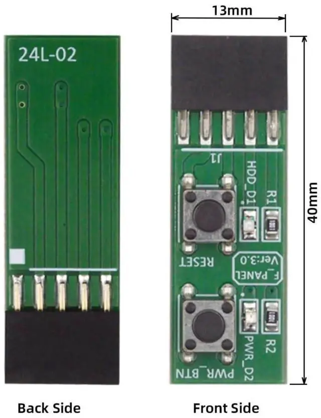Alt view image 2 of 6 - AJMRTC Mainboard 9Pin Reset Power Jumper Starter Board,Computer Power Switching Adapter Board with Button,Manual Power Reset Control for PC Maintenance and Debugging Tasks