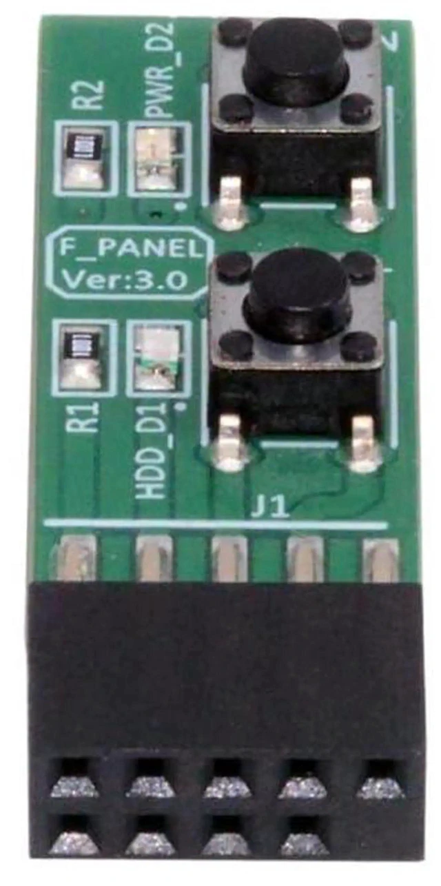 Alt view image 5 of 7 - AJMRTC 9Pin Mainboard Power Reset Jumper Starter Board,Computer Switch Adapter Board with Power Reset Button,for BareBones Motherboard Test,PC Hardware Maintenance & Debugging