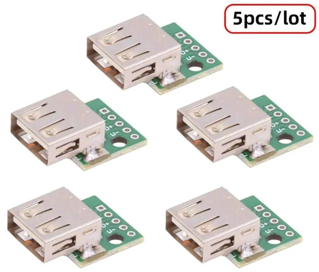 Alt view image 7 of 7 - AJMRTC 5Pcs/Set DIY OEM USB2.0 TypeA Female Receptacle Socket,SolderType PCB Mount Connector,480Mbps Data Rate for PCB Repair,Electronic Assembly and DIY Projects
