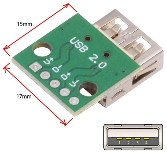 Alt view image 5 of 7 - AJMRTC 5Pcs/Set DIY OEM USB2.0 TypeA Female Receptacle Socket,SolderType PCB Mount Connector,480Mbps Data Rate for PCB Repair,Electronic Assembly and DIY Projects