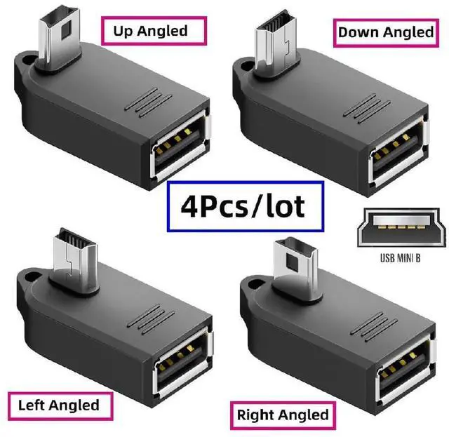 Alt view image 2 of 7 - AJMRTC 4Pcs 90 Degree Angled Micro USB Male to USB2.0 Female OTG Adapter,OnTheGo Connector for Keyboard,Mouse,Game Controller,Flash Drive and USB Splitter