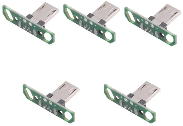 Main image of AJMRTC 5Pcs/Set DIY OEM Micro USB2.0 Male Plug,13mm Long SolderType PCB Mount Connector,for Electronic DIY Modification,PCB Circuit Assembly and Hardware Repair